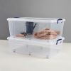 Tároló doboz tetővel átlátszó 30L gurulós Clear 30157
