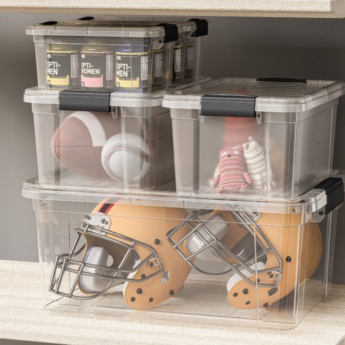 Tároló doboz tetővel átlátszó 21,5L Lock&Keep 33106