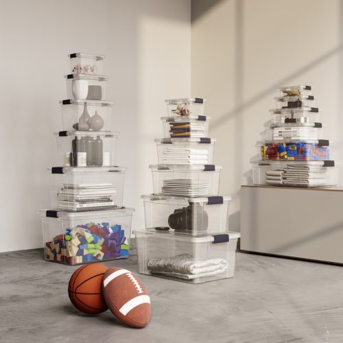 Tároló doboz tetővel átlátszó 14L Lock&Keep 33124