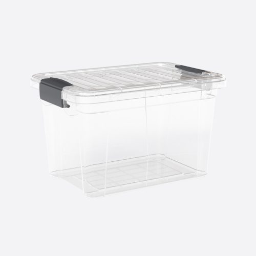 Tárolódoboz tetővel átlátszó 25L Lock&Keep 33125