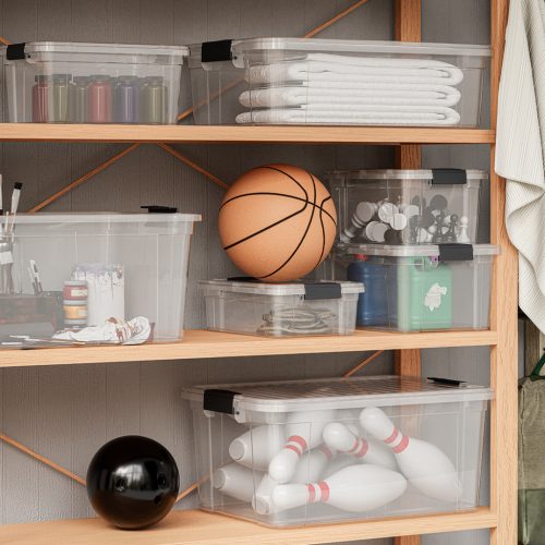 Tároló doboz tetővel átlátszó 7L Lock&Keep 33104