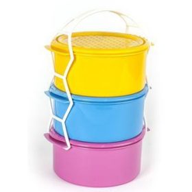 Ételhordó 3 részes 3x1,5L színes 51/S