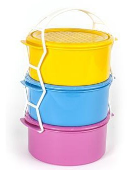 Ételhordó 3 részes 3x1,5L színes 51/S