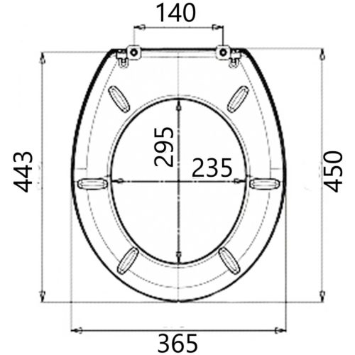 WC tető fehér 36,5x45x3,5cm 371