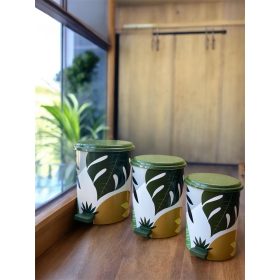 Szemetes szett pedálos 3 részes 11/17/24L dekoros 370