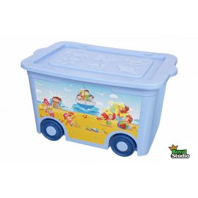 Tárolódoboz kerékkel gyerek mintás 55L 310