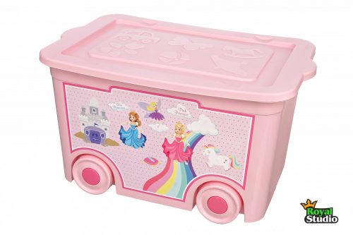 Tárolódoboz kerékkel gyerek mintás 55L 310