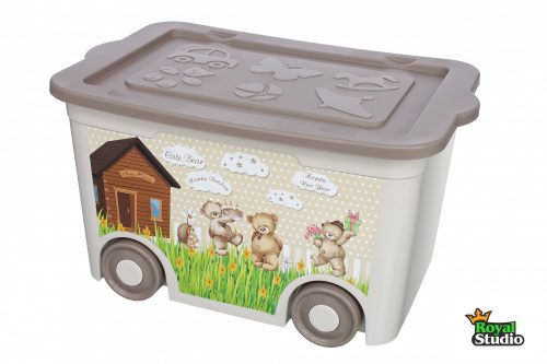 Tárolódoboz kerékkel gyerek mintás 55L 310