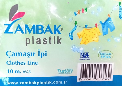 Ruhaszárító kötél 10M 24db ZP-316 AKCIÓ