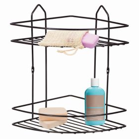 Zuhanypolc, fürdőszobai 2 szintes sarok fekete 71306