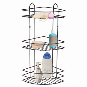 Zuhanypolc, fürdőszobai 3 szintes sarok fekete 71304