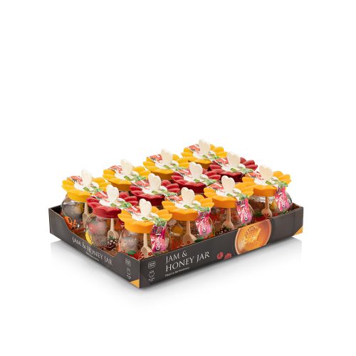Dzsemtartó üveg kanállal 370ml  C-00181