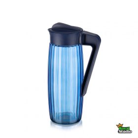 Kancsó üveg bordázott kék 1,6L C-00308