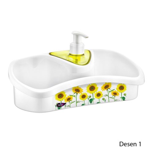 Folyékony szappanadagoló szivacstartóval 26x12x13cm TE-500