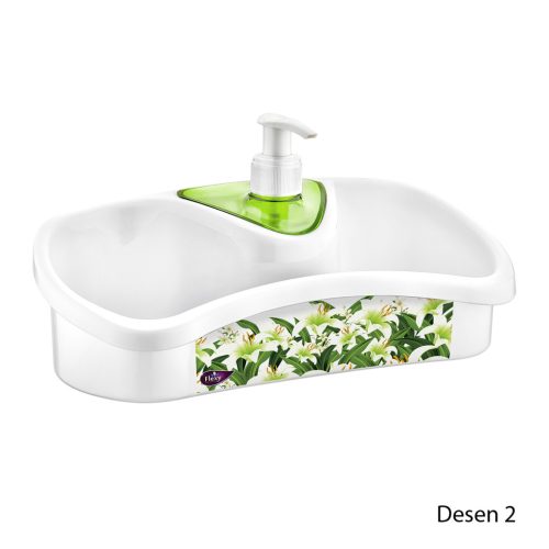 Folyékony szappanadagoló szivacstartóval 26x12x13cm TE-500