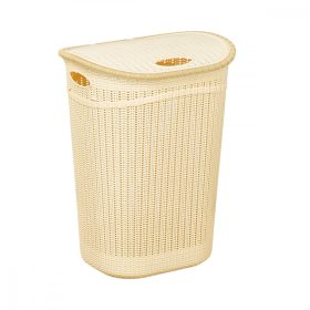 Szennyestartó kötött mintás 52L krém LA-150