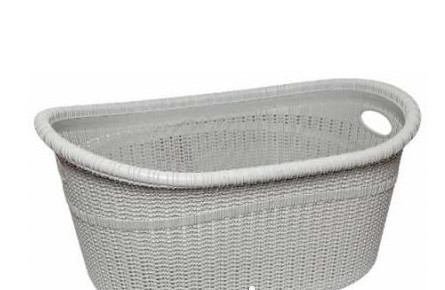 Ruháskosár kötött mintás szürke 35L LA-530