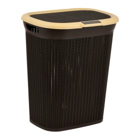 Szennyestartó kötött mintás 52L sötétbarna LA-150