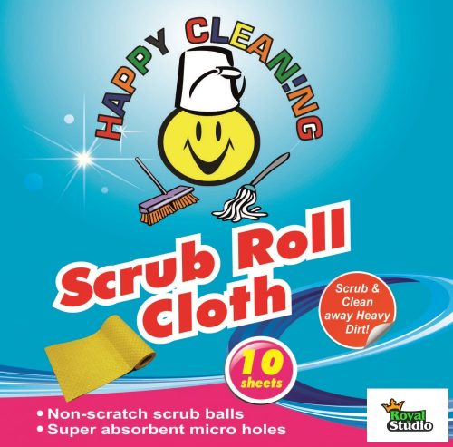Törlőkendő tekercsben 10 db Happy Cleaning RS-1126