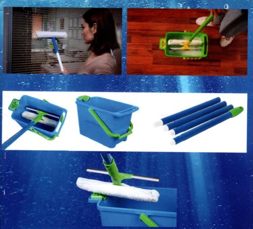 Ablaktisztító szett (tisztító + lehúzó fej + nyél + vödör) AKCIÓ