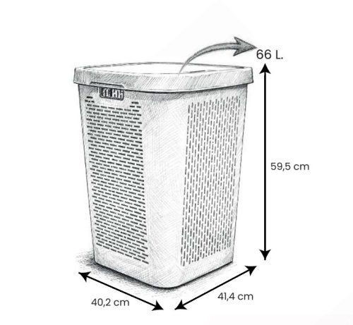 Szennyestartó Q 66L fehér