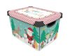 Karácsonyi mintás tároló doboz 20L AKCIÓ