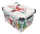 Karácsonyi mintás tároló doboz 20L 24x30x41cm