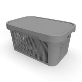 Tároló doboz tetővel szürke 17L