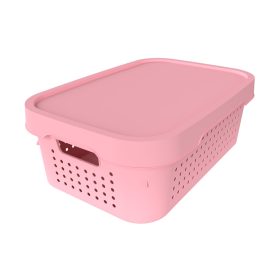 Tároló doboz tetővel rózsaszín 11L
