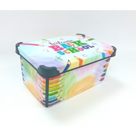 Tároló doboz tetővel 10L Back to school