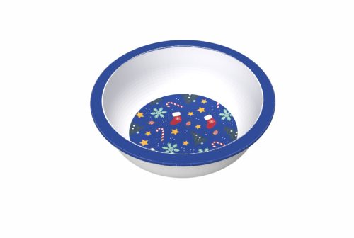 Tálka műanyag karácsonyi mintával