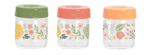 Fűszertartó mintás üveg 200ml 131504-357