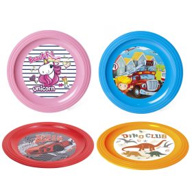 Tányér lapos műanyag gyerek mintás 161486-000