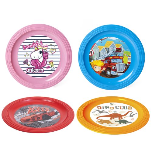 Tányér lapos műanyag gyerek mintás 161486-000