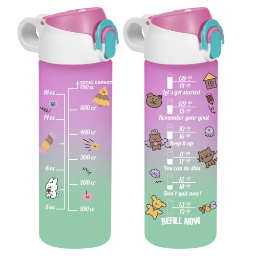 Kulacs mértékjeles rózsaszín zöld 750ml 161686-176