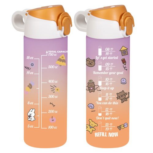 Kulacs mértékjeles rózsaszín narancs 750ml 161686-177