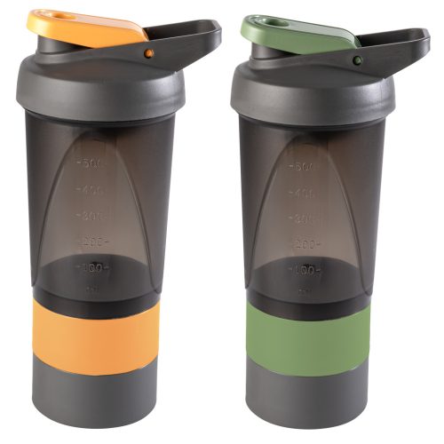 Kulacs & shaker 500ml zöld sárga 161882-150