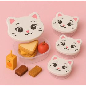 Ételtároló szett 4db cicás 162270-002