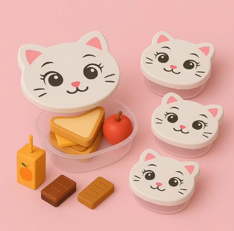 Ételtároló szett 4db cicás 162270-002