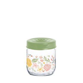 Fűszertartó virág mintás üveg 425ml 171341-157