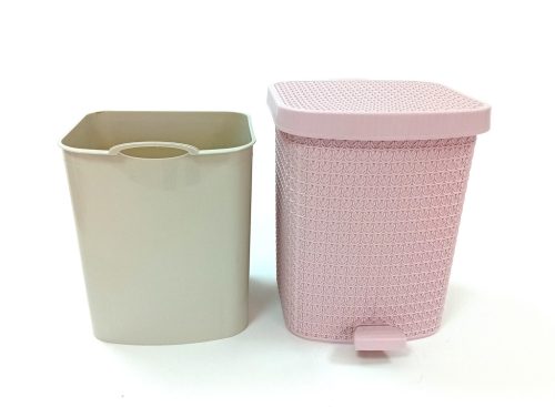 Szemetes pedálos 3db-os szett 8,0+12+22L kötött mintás 8157 AKCIÓ