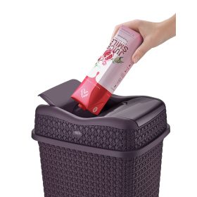 Szemetes középen billenős 4,5L kötött mintás 8171