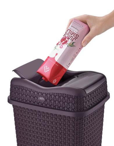 Szemetes középen billenős 10L kötött mintás 8188