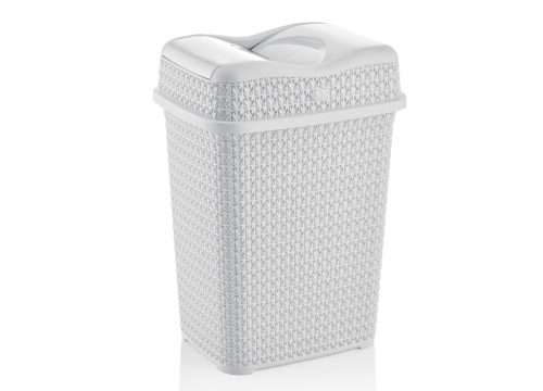 Szemetes középen billenős 10L kötött mintás 8188