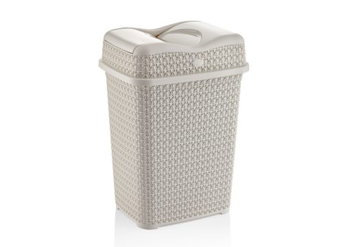Szemetes középen billenős 10L kötött mintás 8188