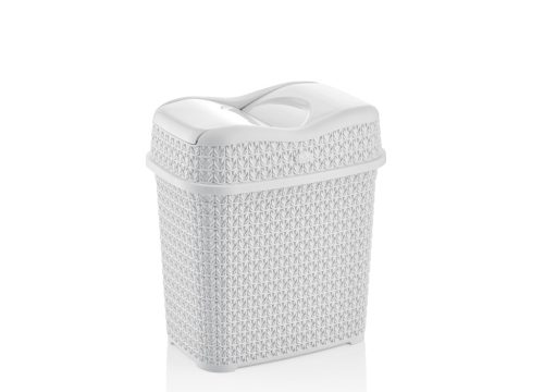 Szemetes középen billenős 16L kötött mintás 8195