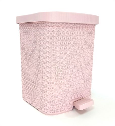 Szemetes pedálos kötött mintás 8L 8126