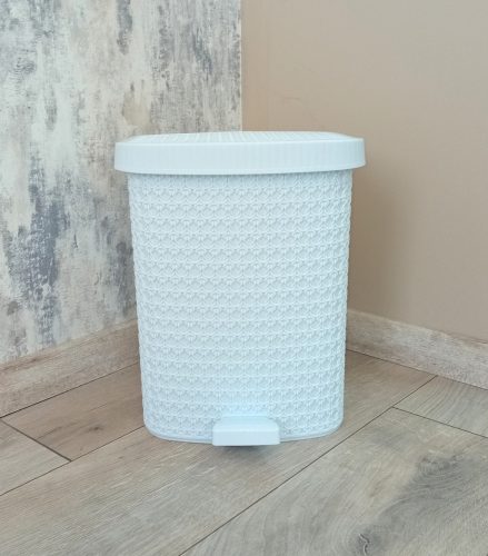 Szemetes pedálos kötött mintás 8L 8126