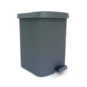 Szemetes pedálos kötött mintás 12L 8133