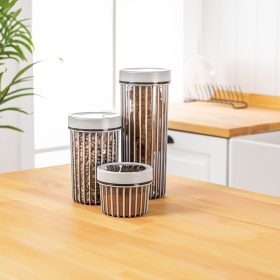 Fűszertartó kerek 3db 0,5+1,1+1,7L BNM-4313 AKCIÓ